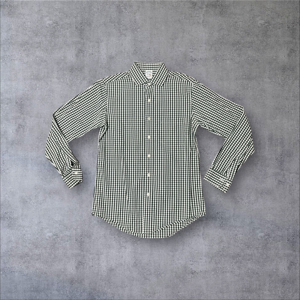 Green Gingham Button Up - image 1